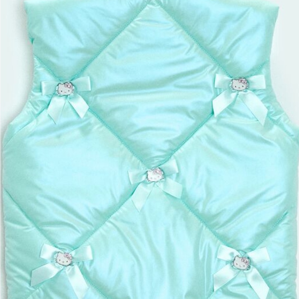 BOGO + FREE GIFT WITH PURCHASE Hello Kitty Mint Green Puffer Vest Any size combo - Picture 3 of 3